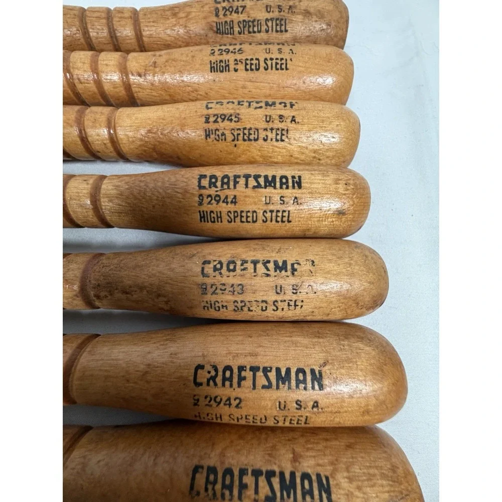 Craftsman Wood Turning Chisel/Gouge Set 8pc HSS USA MPN 92940-92947